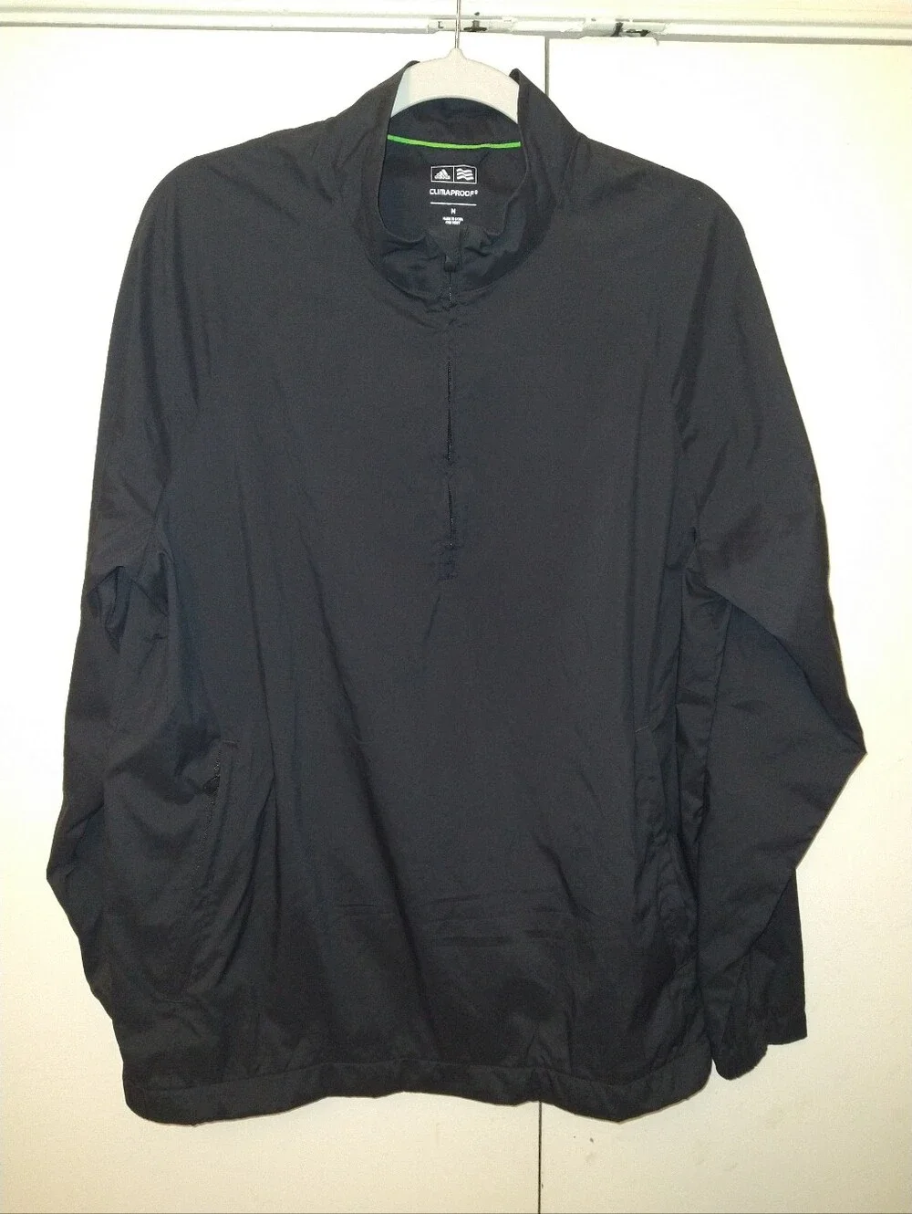 Adidas Golf Climaproof 1/4 Zip Pullover Men's sz Medium Sun Life Financial Logo.